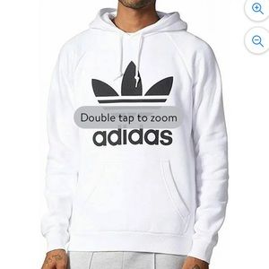 White Adidas Hoodie- worn twice size XL